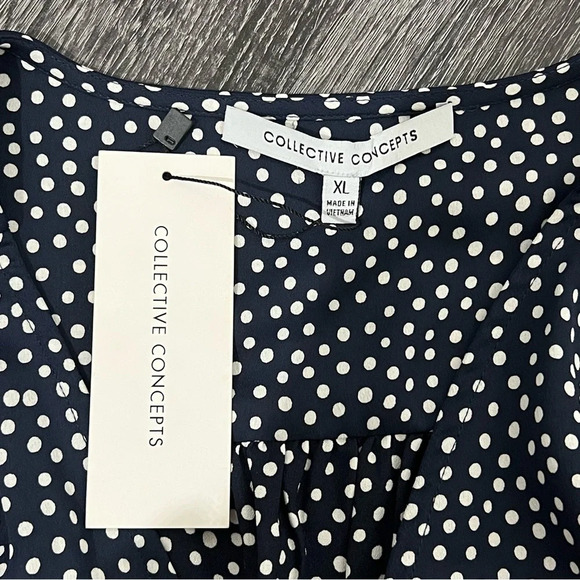 Collective Concepts Polka Dot Wrap Top Size XL - Picture 8 of 9